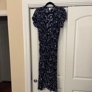 GAP Navy Floral Maxi Dress